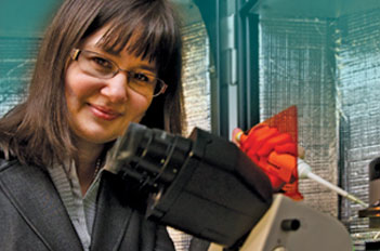 Dr. Cerasela Dinu in her lab